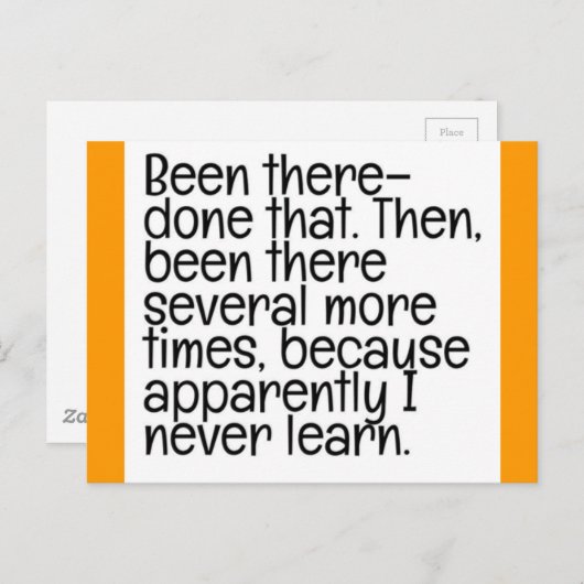 WURDE DORT GETAN, DASS STUPID QUOTES FUNNY SPASS L POSTKARTE (Vorne/Hinten)