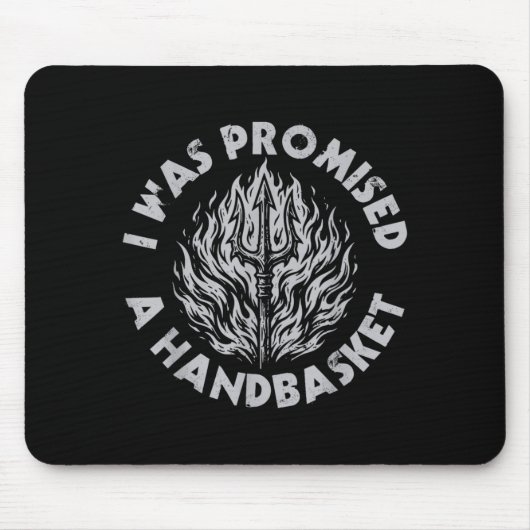 wurde ein Handkorb-Spaß bedrängte Pitchfork Mousepad (Vorne)