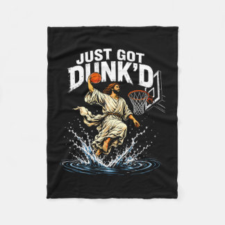 Wurde gedunked jesus dunkt basketballkorb christli fleecedecke