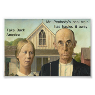 Wurde geschleppter Grant Wood Fotodruck