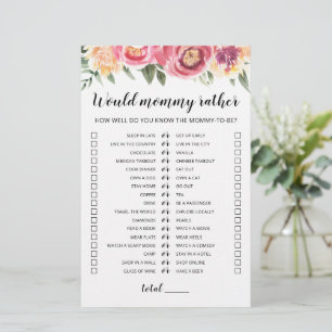 Würde Mommy eher Baby Shower Game