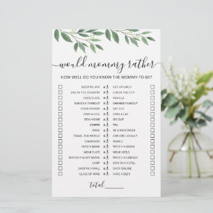 Würde Mommy eher Baby Shower Game