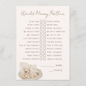 Würde Mommy eher Party Game Begleitkarte (Vorderseite)