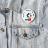 Würde-Respekt-Gleichheit widerstehen Trumpfknopf Button (Beispiel)