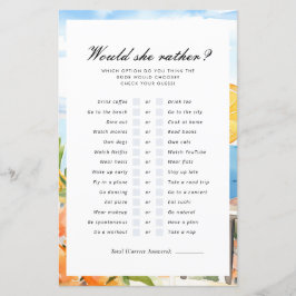 Würde sie eher Aperol Spritz Brautparty Game