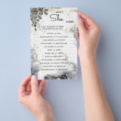 Würde sie eher Black Rose BridalShower Game Card Flyer (Handgriff)