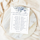 Würde sie eher Blue Brautparty Game Card Einladung