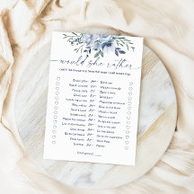 Würde sie eher Blue Brautparty Game Card