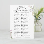 Würde sie eher Brautparty spielen Einladung (Stehend Vorderseite)