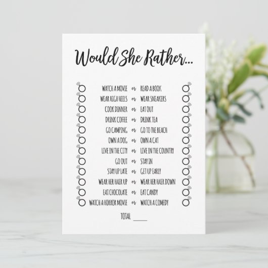 Würde sie eher Brautparty spielen Programm (Stehend Vorderseite)