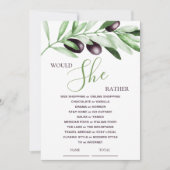 Würde sie eher Brautparty--Zweige überleben Einladung (Vorderseite)
