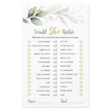 Würde sie eher Bridal Game Green Foliage