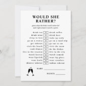 Würde sie eher Champagner Brautparty Game Einladung (Vorderseite)