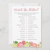 Würde sie eher Citrus Brautparty Spielkarte Einladung (Vorderseite)