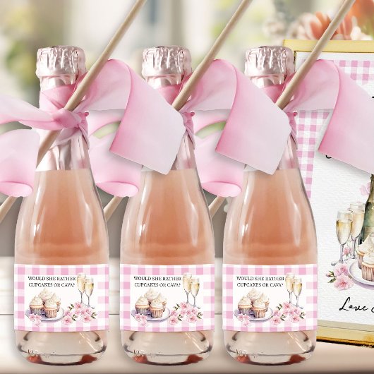 Würde sie eher Cupcake oder Cava Champagner Schaumweinetikett