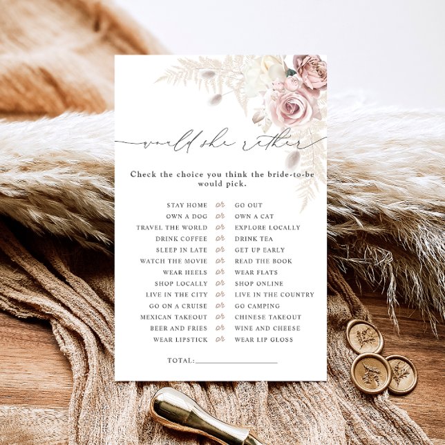 Würde sie eher Dusty Rose Brautparty Game (Von Creator hochgeladen)