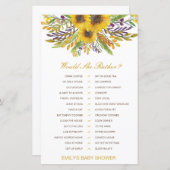 Würde sie eher ein Baby-Dusche-Spiel DRUCKEN? (Vorne/Hinten)