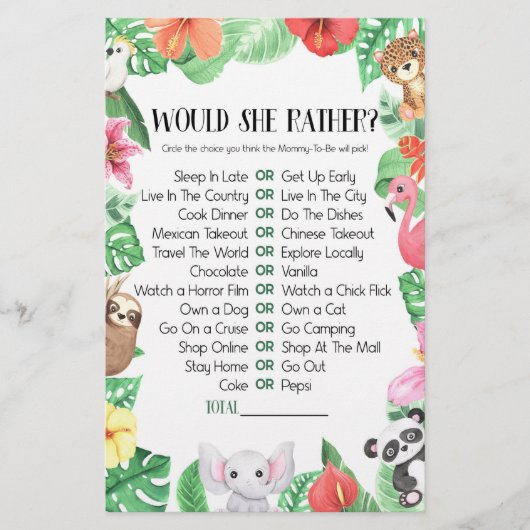 Würde sie eher ein Baby-Duschspiel machen Briefpapier (Vorderseite)