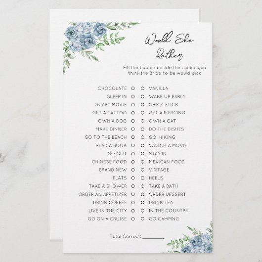 Würde sie eher ein Brautparty spielen (Vorne/Hinten)