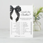 Würde sie eher eine Brautparty-Spielkarte Einladung (Stehend Vorderseite)