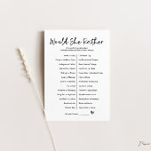 Würde sie eher eine Spielkarte haben? Einladung