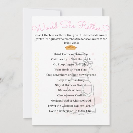 Würde sie eher? einladung (Vorderseite)