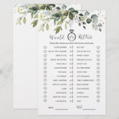 Würde sie eher Eukalyptus-Brautparty-Spiel (Vorne/Hinten)