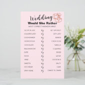 Würde sie eher? Game Fun Brautparty (Stehend Vorderseite)