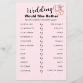 Würde sie eher? Game Fun Brautparty (Vorderseite)