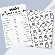 Würde sie eher? Game Fun Brautparty