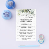 Würde sie eher Greenerenery Baby Shower Game Card Flyer (Einzeln)