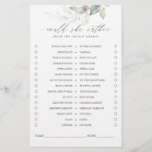 Würde sie eher Greenery Blätter Bridal Game (Vorderseite)