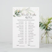 Würde sie eher Greenery Brautparty Game (Stehend Vorderseite)