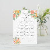 Würde sie eher helle Cocktail Bridal Spiel Begleitkarte (Stehend Vorderseite)