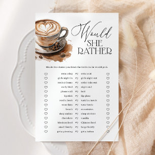 Würde sie eher Kaffee Brautparty-Spiel