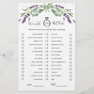 Würde sie eher Lavender Eucalyptus Bridal Spiel