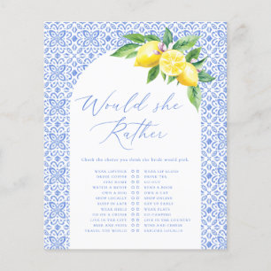 Würde sie eher Lemon italienisches Brautparty-Spie