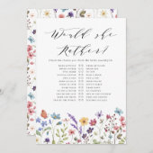 Würde sie eher Liebe im Bloom Game Einladung (Vorne/Hinten)