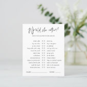 Würde sie eher | Minimales Brautparty (Stehend Vorderseite)