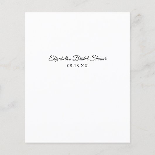 Würde sie eher | Minimales Brautparty (Rückseite)