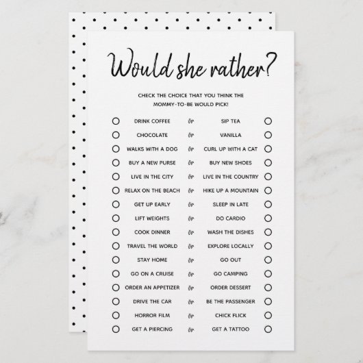 Würde sie eher Minimalistisches Baby-Duschspiel (Vorne/Hinten)