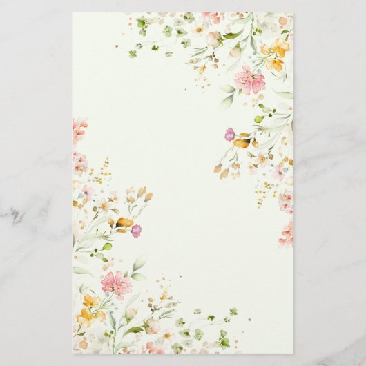 Würde sie eher Niedliche Wildblumen Bridal Game (Rückseite)