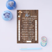 Würde sie eher OM Cowboy Baby Duschkarte Flyer (Einzeln)