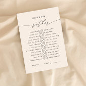 Würde sie eher Party spielen Begleitkarte