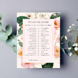 Würde sie eher | Pink Peach Floral Brautparty