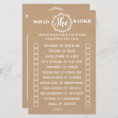 Würde sie eher rustikal duschen zweisprachiges Spi (Vorne/Hinten)