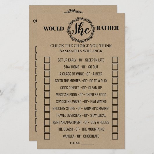 Würde sie eher rustikal duschen zweisprachiges Spi (Vorne/Hinten)