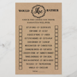 Würde sie eher rustikal duschen zweisprachiges Spi Flyer