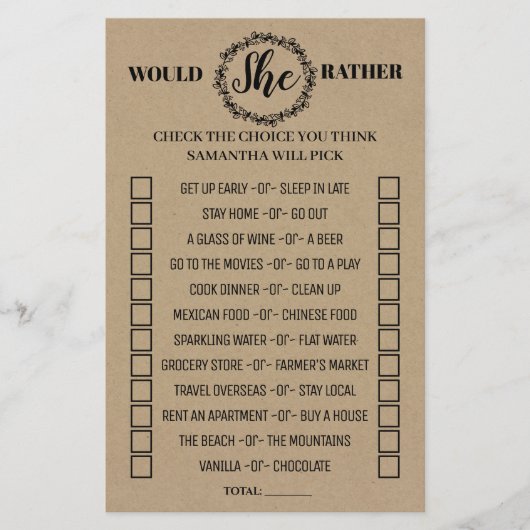 Würde sie eher rustikal duschen zweisprachiges Spi Flyer (Vorne)