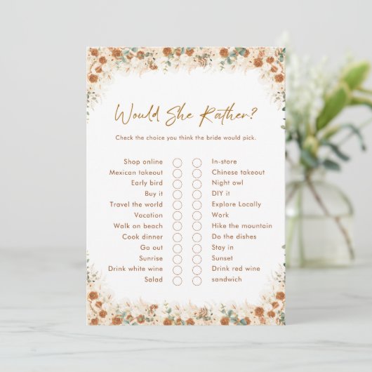 Würde sie eher spielen | Rustikales Boho-Brautpart (Stehend Vorderseite)